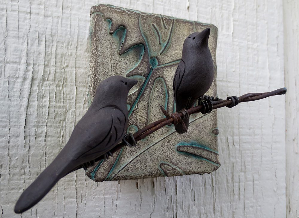 black birds On a Branch wall hanging